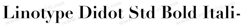 Linotype Didot Std Bold Itali字体转换